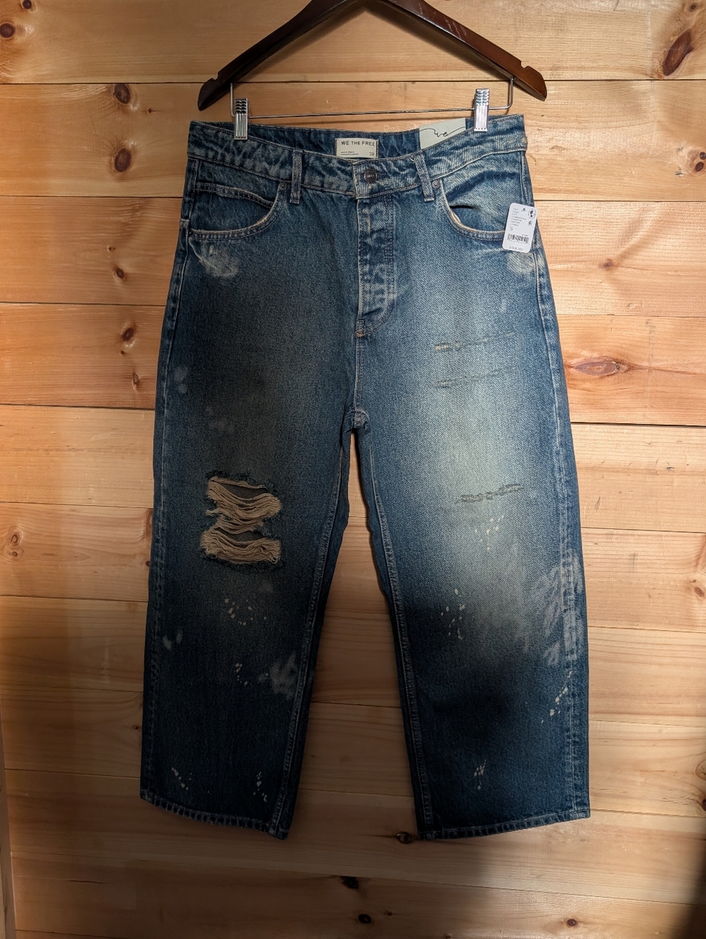 We The Free Deep Trance Boyfriend Distressed Jeans *29 * NWT Retail 128 - Picture 3 of 3